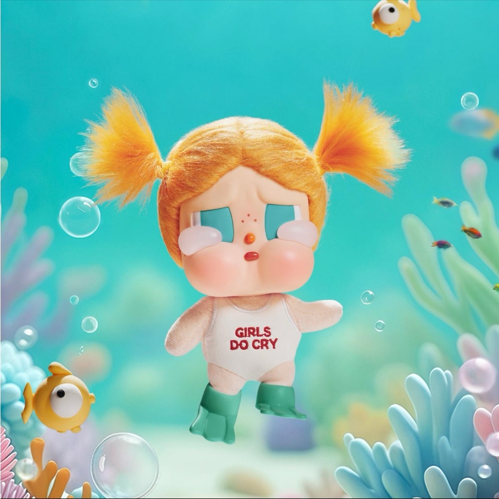 Pop Mart Crybaby Vacation Mode On Series Vinyl Plush Pendant Gulg-Glug